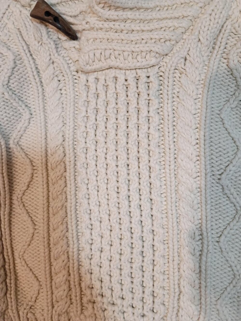 Polo Ralph Lauren/Sweater/Boys 3T/Cream/Cable Knit Toggle Preppy Old Money Class - Picture 4 of 7